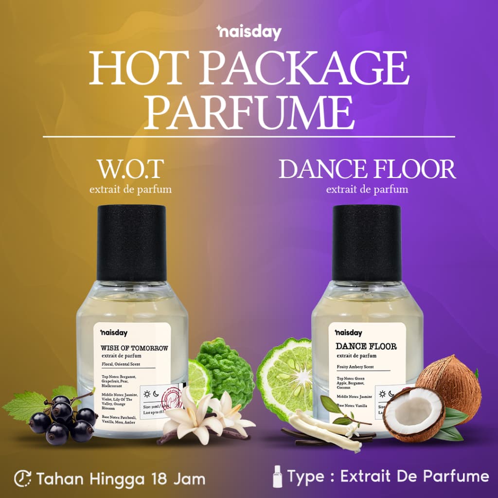 NAISDAY Perfume-Hot Package Wish Of Tomorrow Extrait de Parfum Unisex 30 ml Minyak Wangi Tahan Lama